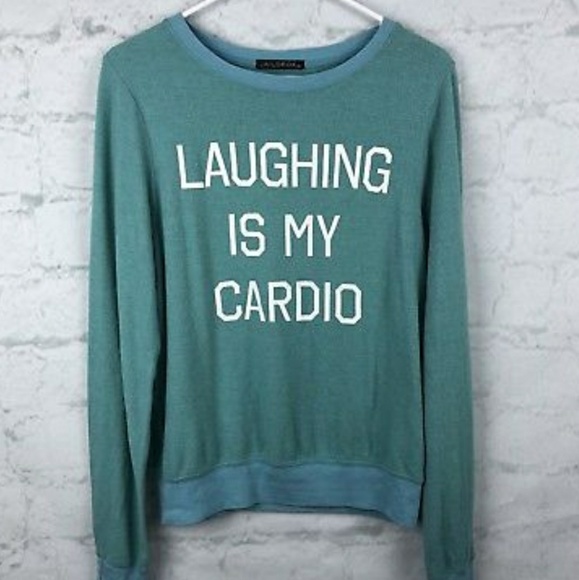 Wildfox Tops - Wildfox "Laughing is my Cardio" Sweatshirt